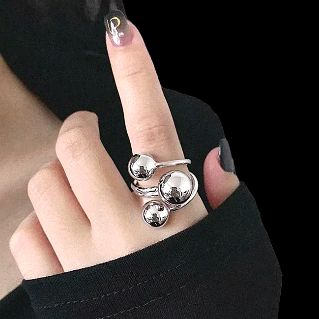 Anel Feminino Ajustável 3 Esferas