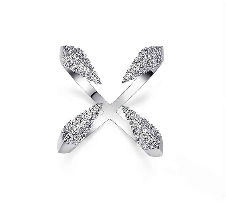 Eagle Claws and Zirconia Adjustable Ring