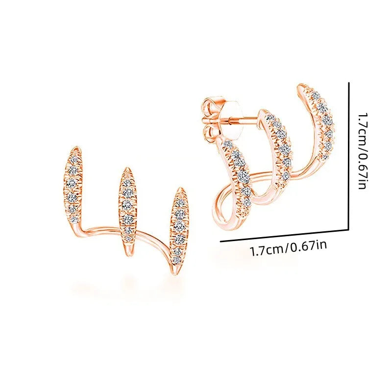 Trident Claws Earring with Zirconias