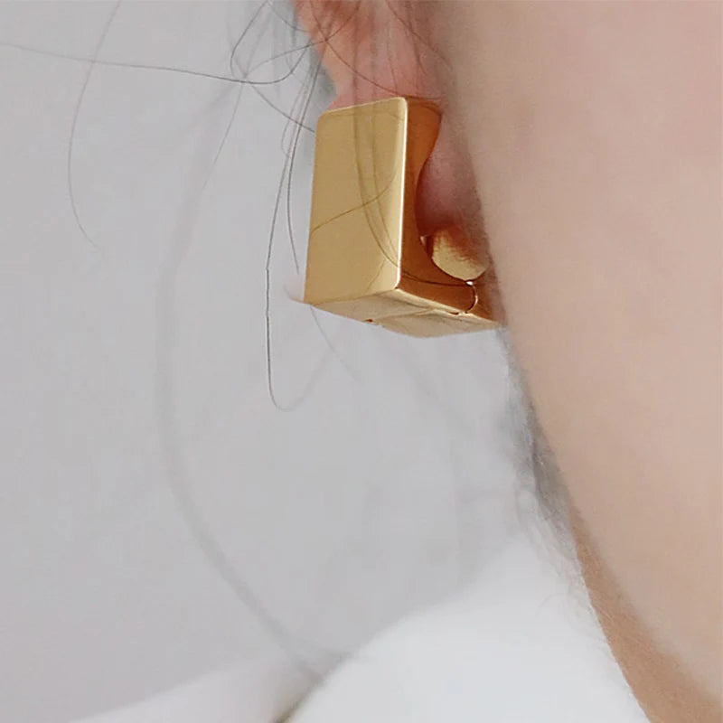Smooth Square Hoop Earring