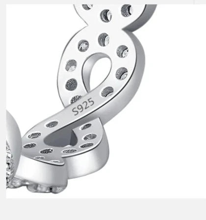 Braided Hoop Earring with Zirconia Studs (925 Sterling Silver)