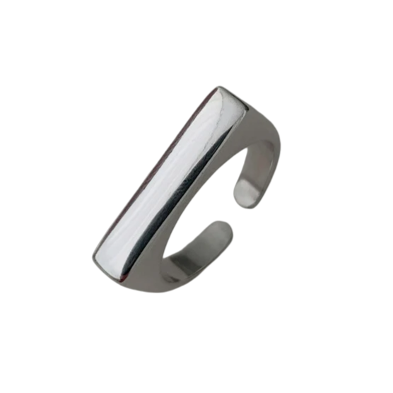 Domed Diamond Adjustable Ring (925 Sterling Silver)