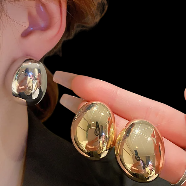 Smooth Round Domed Earring