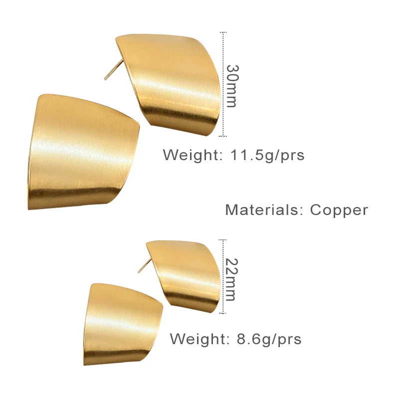 Matte Geometric Plate Earring