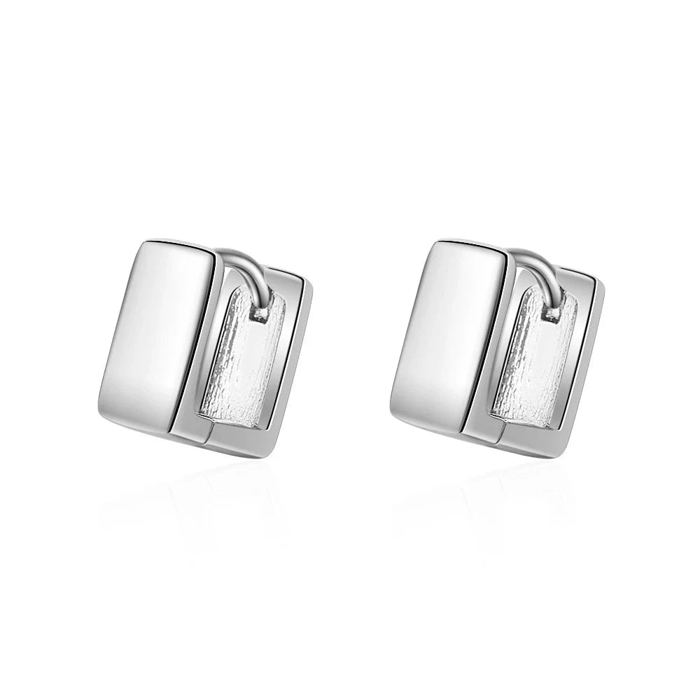 Smooth Square Hoop Earring 