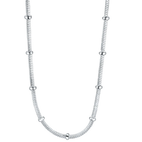 Colar Feminino Snake Quadrada com Esferas