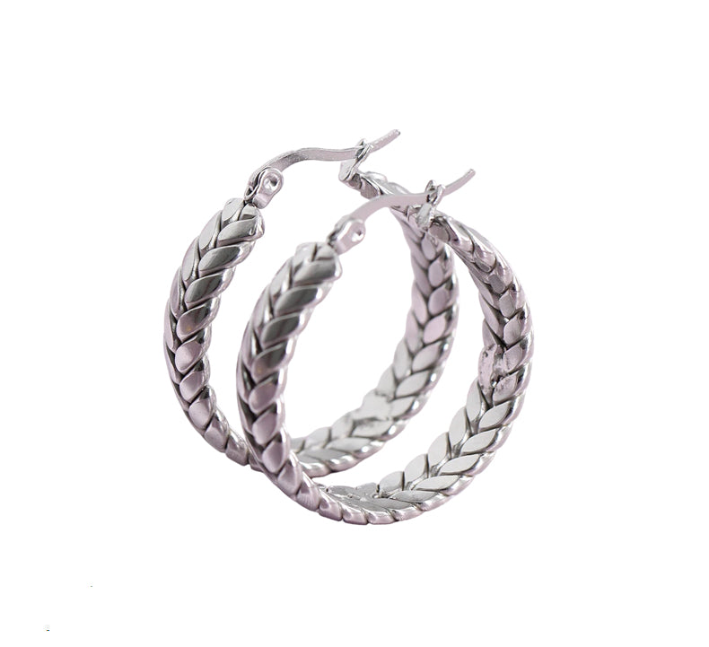 Braided Hoop Earring 