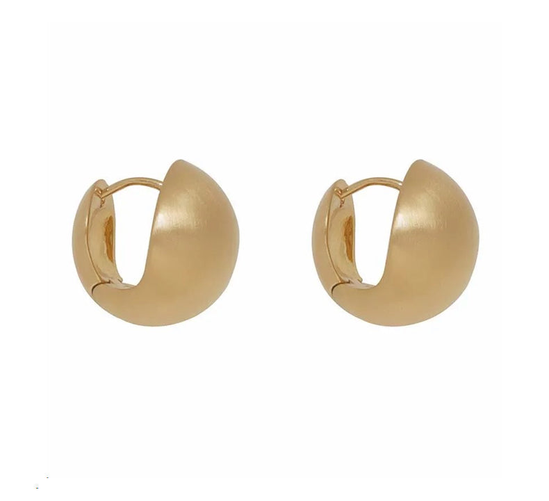 Matte Fat Hoop Earring