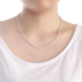 Colar Feminino Snake Quadrada com Esferas
