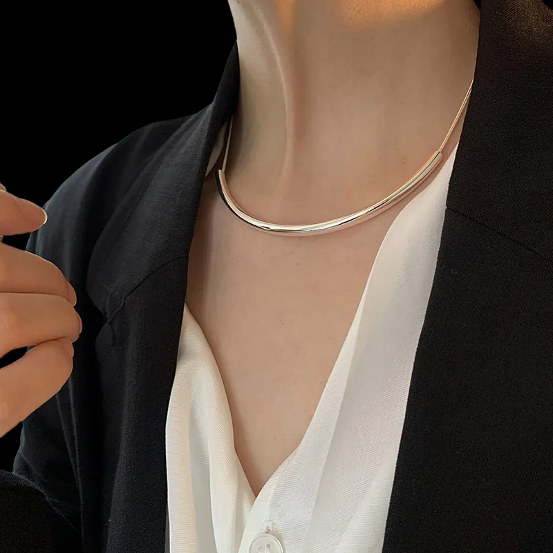 Snake Choker Choker with Tube (925 Sterling Silver)