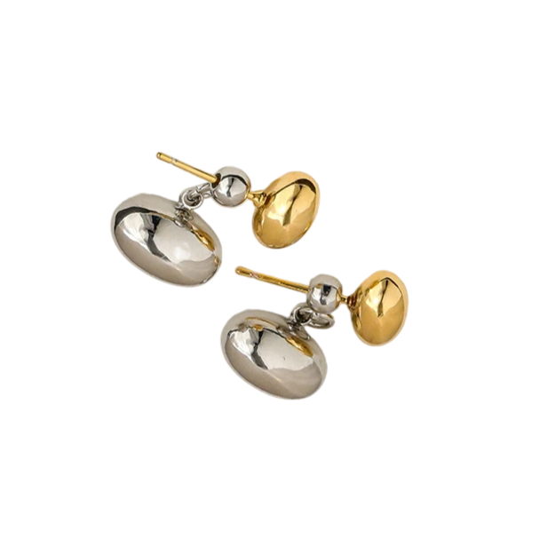 Bean Grain Earring 2 Tones 