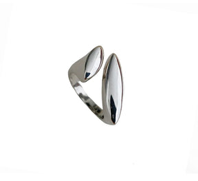 Domed Diamond Adjustable Ring (925 Sterling Silver)
