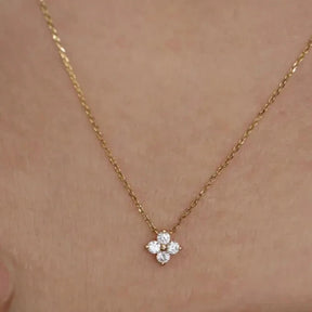 Flower Shape Light Point Chain (925 Sterling Silver)
