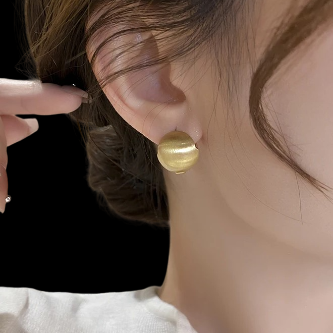 Matte Fat Hoop Earring