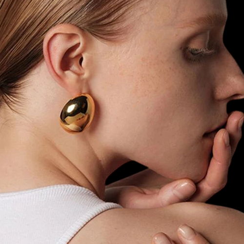 Smooth Round Domed Earring 