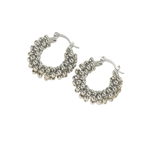Gold Polka Dot Hoop Earring