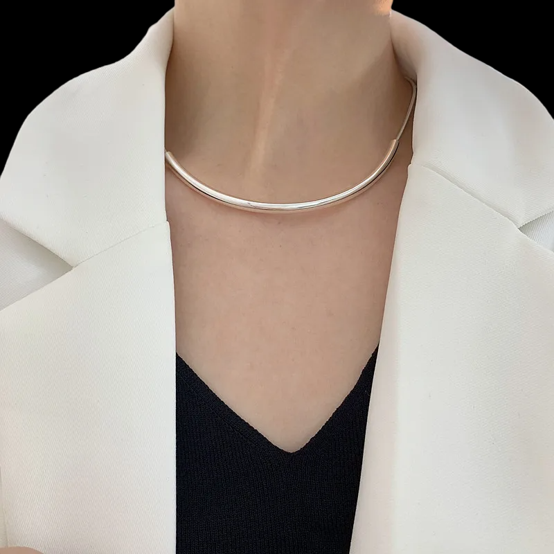 Snake Choker Choker with Tube (925 Sterling Silver)