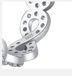 Braided Hoop Earring with Zirconia Studs (925 Sterling Silver)