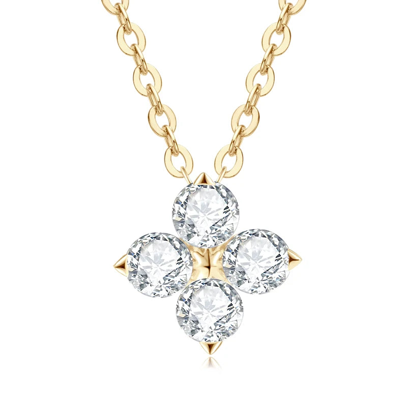 Flower Shape Light Point Chain (925 Sterling Silver)