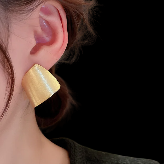 Matte Geometric Plate Earring 
