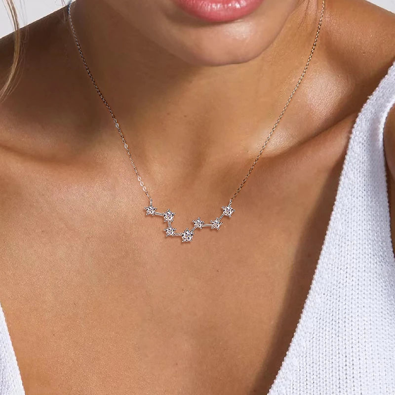 Colar Feminino Constelação Ursa Maior de Mossanite