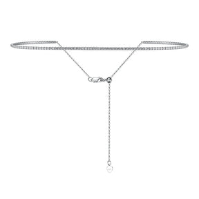 Zirconia Choker (925 Sterling Silver) 