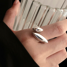 Domed Diamond Adjustable Ring (925 Sterling Silver)