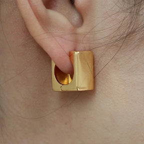 Smooth Square Hoop Earring 