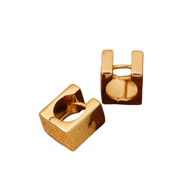 Smooth Square Hoop Earring 