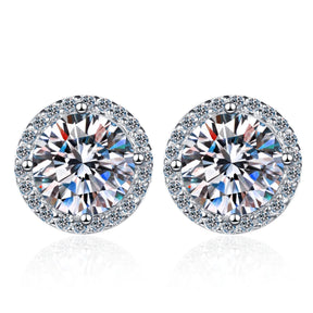 Zirconia Solitaire Earring (925 Sterling Silver)