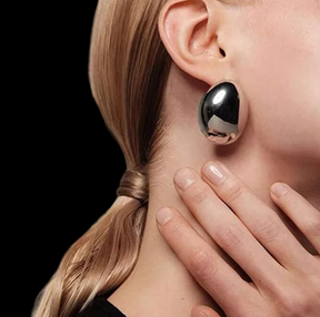 Smooth Round Domed Earring 