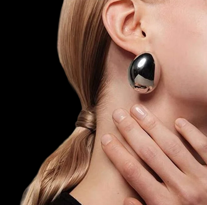 Smooth Round Domed Earring 
