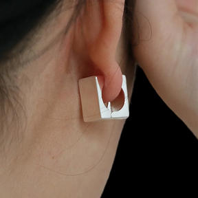 Smooth Square Hoop Earring 