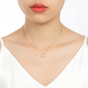 Colar Feminino Ponto de Luz com Moissanite