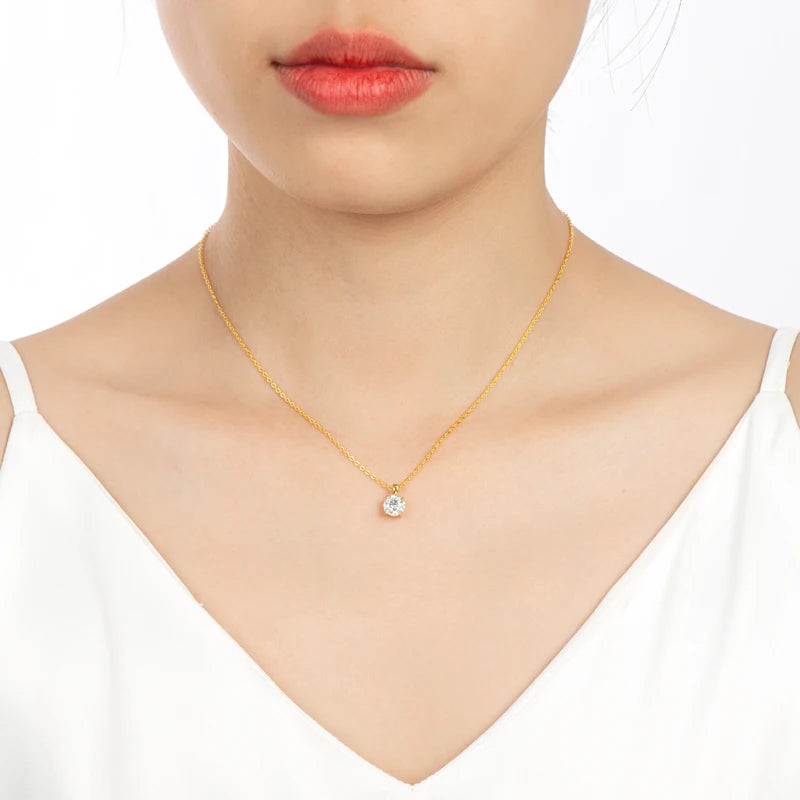 Colar Feminino Ponto de Luz com Moissanite